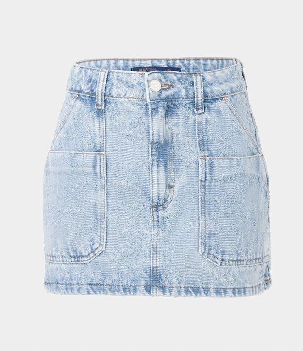Saia Jeans com Bolso Grande Lateral e Recortes - 2