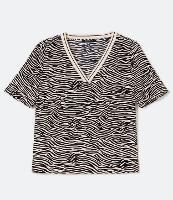 Blusa Manga Curta em Poiliéster com Estampa Animal Print Zebra - 2