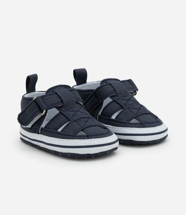 Sandália Infantil Têxtil com Tiras e Velcro - Tam 0 a 18 meses - 1