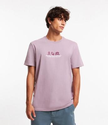 Camiseta Comfort em Algodão Malhão e Estampa The Sound Of Nature