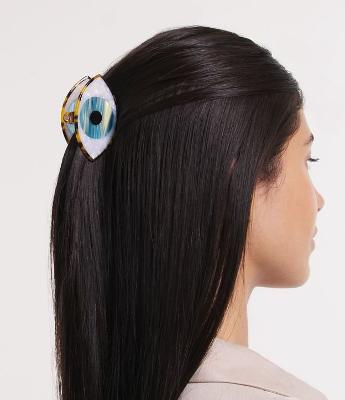 Piranha de Cabelo com Formato e Estampa de Olho