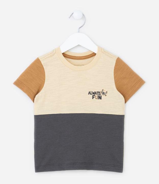 Camiseta Infantil com Bloco de Cores - Tam 1 a 5 anos - 1
