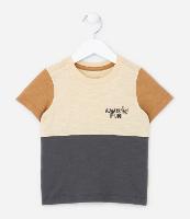 Camiseta Infantil com Bloco de Cores - Tam 1 a 5 anos - 1