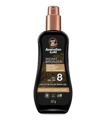 Bronzeador Australian Gold Spray Gel Com Instant Bronzer FPS 08