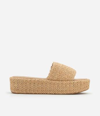 Sandália Flatform com Tressê