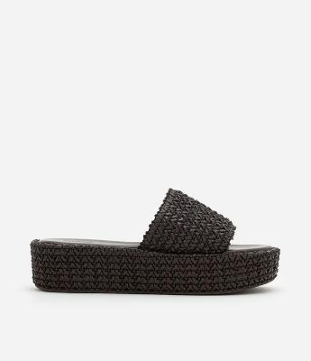 Sandália Flatform com Tressê