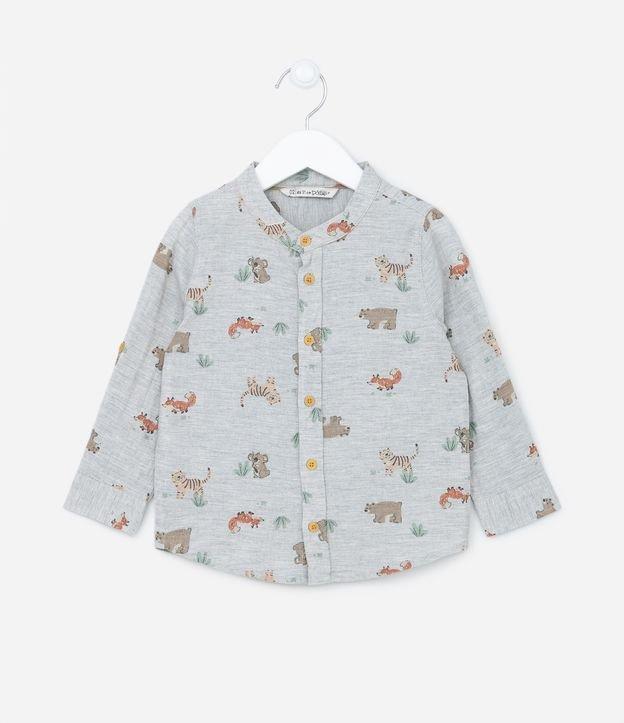 Camisa Infantil em Algodão com Estampa Bichinhos - Tam 1 a 5 anos - 2