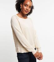 Suéter Amplo em Tricô com Gola Redonda - 1