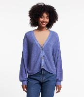 Cardigan Curto em Tricô com Fio Metalizado e Botões Frontais - 2