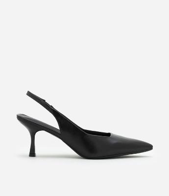Sapato Scarpin Slingback com Salto Fino