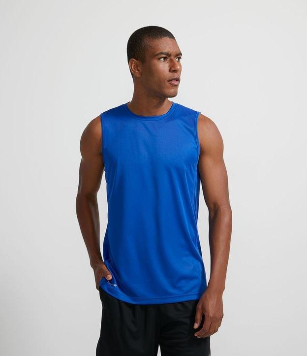 Regata Regular Básica Esportiva com Recortes e Lettering - 1