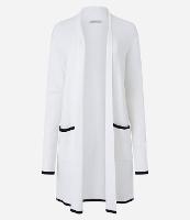 Cardigan Alongado em Tricô com Detalhes Contrastantes - 2