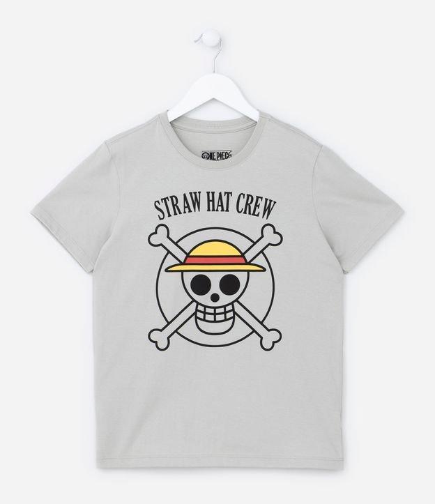 Camiseta Infantil em Algodão Estampa Caveira One Piece - Tam 5 a 14 anos - 1