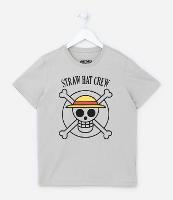 Camiseta Infantil em Algodão Estampa Caveira One Piece - Tam 5 a 14 anos - 1