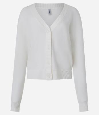 Cardigan Curto em Tricô com Botões