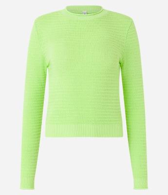 Blusa em Malha Texturizada com Manga Longa Ajustada