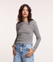 Blusa em Malha Texturizada com Manga Longa Ajustada - 2