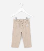 Calça Infantil em Chambray com Amarração na Cintura - Tam 0 a 18 meses - 1