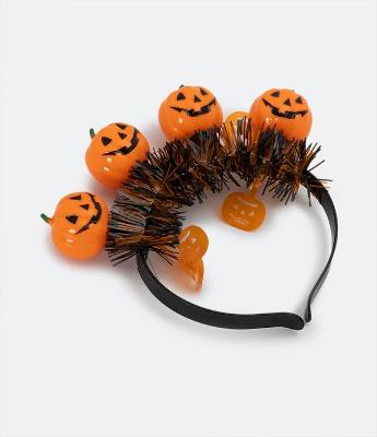 Tiara de Cabelo Infantil com Abóboras Luminosas - Tam U