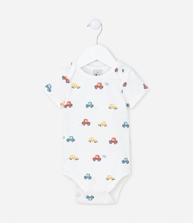 Body Infantil em Algodão Estampa Carrinhos - Tam RN a 24 meses - 1