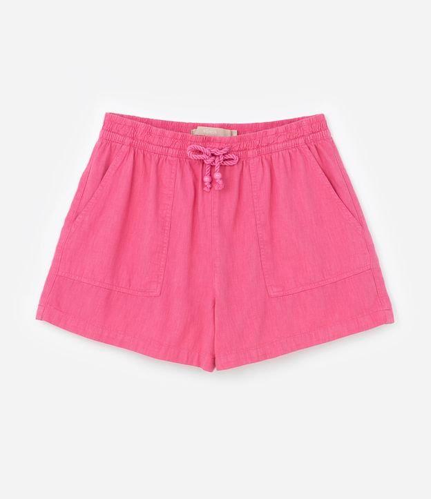 Short Comfy em Sarja com Amarração no Cós e Bolsos Curve & Plus Size - 1