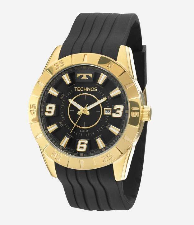 Relógio Masculino Technos Analógico com Caixa em Aço e Pulseira em Silicone - 1