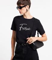 Camiseta em Algodão com Estampa Lettering Fierce - 1