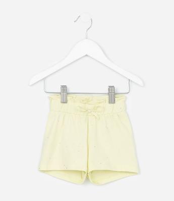 Short Clochard Infantil em Algodão com Brilhinhos - Tam 1 a 5 anos