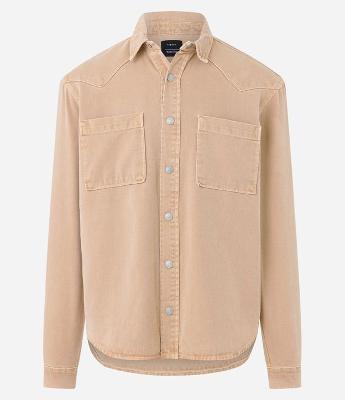 Camisa Western em Jeans com Recortes e Bolsos