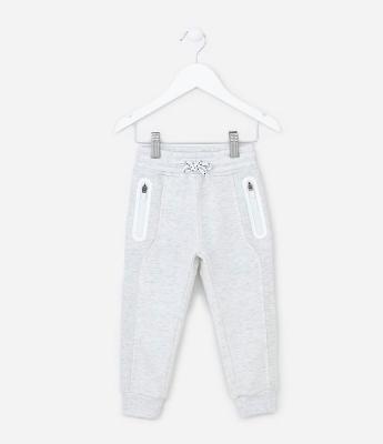 Calça Infantil em Moletom com Bolso de Zíper - Tam 1 a 5 anos
