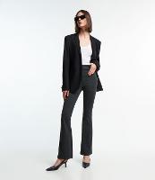 Calça Flare em Ponto Roma com Estampa Xadrez - 1