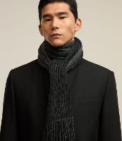 Cachecol em Tricô com Franjas e Efeito Mescla - 2