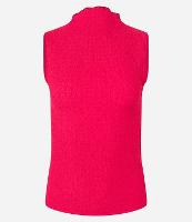 Blusa sem Manga em Tecido Texturizado com Golinha Alta - 1