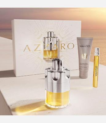 Kit Perfume Azzaro Wanted Eau De Toilette 100ml + Shower Gel 75ml + Azzaro Wanted Eau de Toilette 10ml