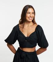 Blusa em Viscose com Linho 3/4 Nózinho no Busto e Manga 3/4 - 1