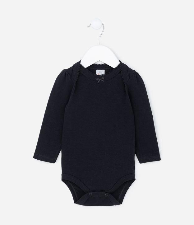 Body Infantil com Picueta e Lacinho na Gola - Tam  0 a 18 meses - 1