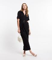 Macacão Utilitário em Viscose com Fechamento em Zíper Frontal - 1