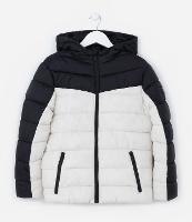 Jaqueta Puffer Infantil com Capuz e Recortes - Tam 5 a 14 anos - 1