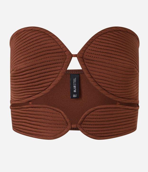 Top em Crepe Tomara que Caia com Busto Pespontado Arredondado - 1