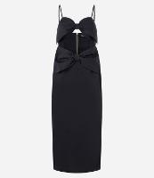 Vestido Midi em Tricoline com Alcinha e Laços Frontais - 1