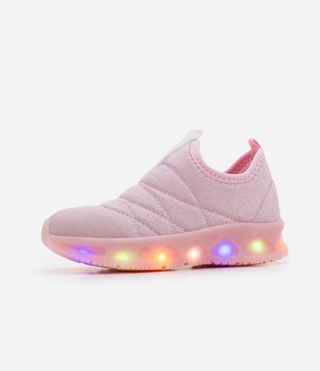 Tênis Infantil Calce Fácil com Glitter e Sola LED - Tam 20 ao 27 - 2