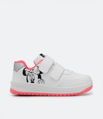 Tênis Infantil com Velcro e Estampa Lateral Minnie - Tam 20 ao 27