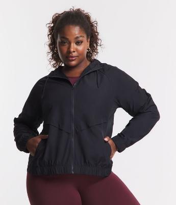Jaqueta Corta-Vento Esportiva com Capuz Curve & Plus Size