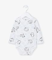 Body Infantil em Algodão com Estampa de Bichinhos - Tam 0 a 24 meses - 1
