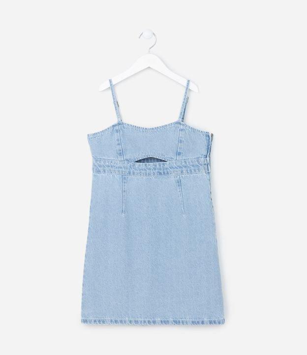 Vestido Infantil Jeans com Aplicação de Brilhos - Tam 5 A 14 Anos - 1