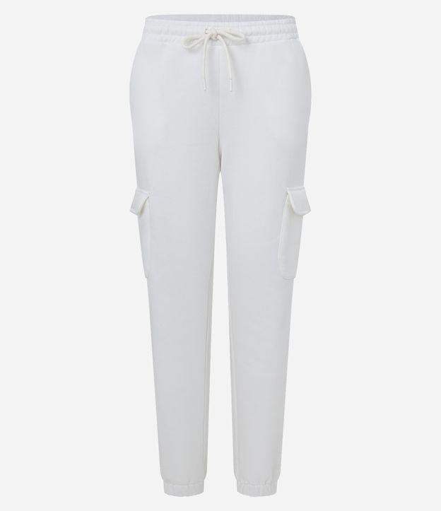 Calça Jogger em Moletom com Bolsos Cargo Laterais - 1