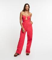 Macacão Tomara Que Caia em Sarja com Vazado - 1