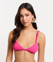 Biquíni Top Triangulo Texturizado com Alças Franzidas - 2