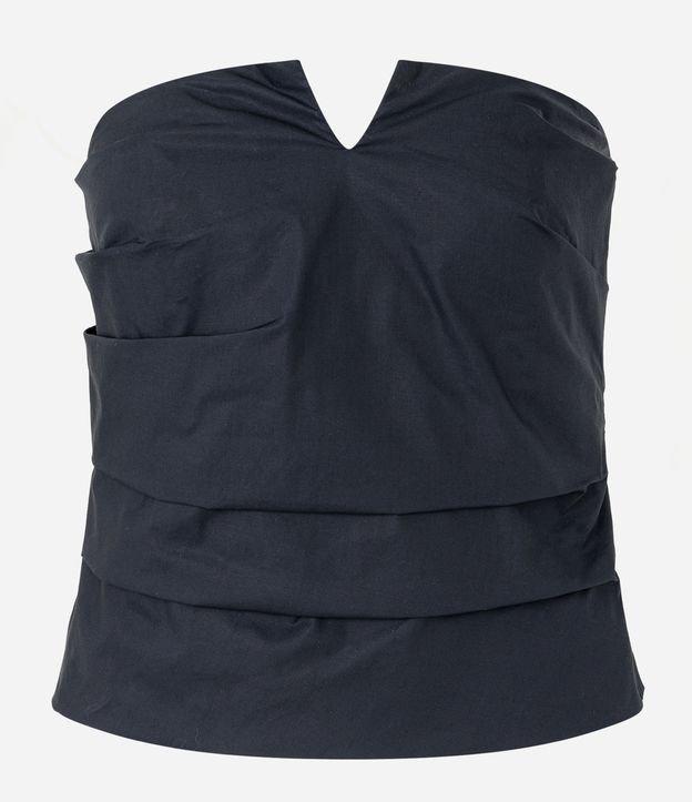 Blusa Tomara Que Caia com Tricoline Drapeado - 1