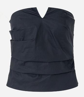 Blusa Tomara Que Caia com Tricoline Drapeado